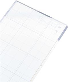 img 3 attached to Clear 2.75 by 4-Inch 📏 DOCrafts Papermania Stamp Block for Precise Stamping