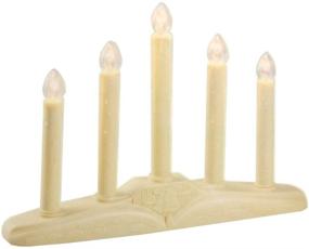 img 1 attached to LB International 5-Light Plastic Window Candolier with Ivory Base - Clear Bulbs (Model #12051)