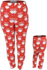 img 2 attached to Girls Christmas Matching Family Leggings Apparel & Accessories Baby Girls in Clothing