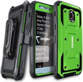 img 4 attached to 📱 COVRWARE Aegis Series Case for Samsung Galaxy J3 2018/J3 V 3rd/Express Prime 3/Achieve/J3 Star/Orbit/Amp Prime 3 - Heavy Duty Armor Case with Built-in Screen Protector and Belt Clip Holster - Green