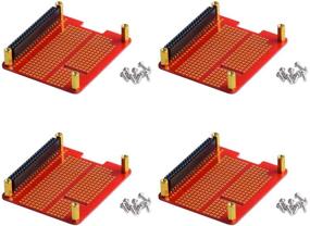 img 3 attached to 🔥 GeeekPi 4X Прототипный набор для платы расширения DIY Breadboard PCB Shield Board для Raspberry Pi 4 3 2 B+ A+ (красный) - Раскройте всю потенциальную свою малину с этим самым ультимативным набором щитов!