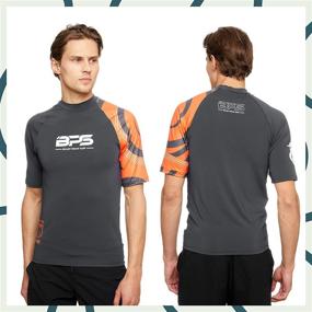 img 1 attached to Sun Protective Swim Shirts/Rash Guards for Men with UPF 50+ – Short Sleeve and Long Sleeve Options