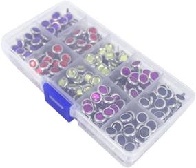 img 2 attached to ✨ Sparkle and Shine: BESTCYC 200pcs 8mm Rhinestone Brads - Perfect for Scrapbooking, Card Making, and Wedding Crafts