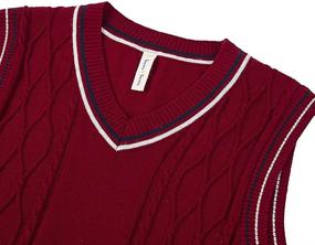 img 2 attached to Boys & Girls School Uniforms: Benito & Benita V-Neck Cable Knit Sweater Vest