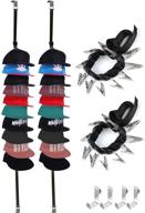 🧢 baseball cap holder rack – hat racks organizer for clothing (black, pack of 2) логотип