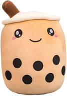 🧋 boba plush milk tea toy - huggable and soft boba plush animal pillow, perfect birthday gift for home, office - suitable for adults, girls, children, and boba enthusiasts logo