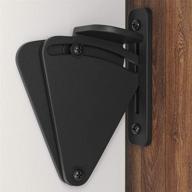 🔒 winsoon black steel barn door lock hardware - sliding privacy latch for closet, shed, and pocket doors, wood gates - black logo