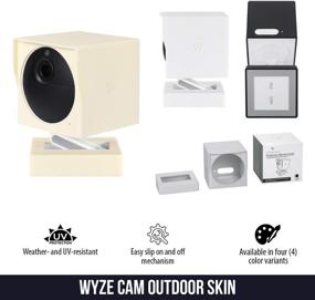 img 3 attached to 👉 Белые силиконовые чехлы для камеры Wyze Cam Outdoor - 2 штуки, водонепроницаемые и защитные (камера Wyze Cam Outdoor НЕ включена)