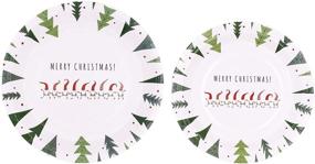 img 3 attached to 🎉 20-Piece White Christmas Party Pack: Disposable Plates, Napkins, Cups & Straws for Better SEO