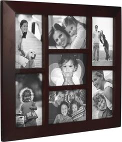 img 2 attached to 🖼️ Malden International Designs Berkeley Beveled Edge Walnut Wood Collage Picture Frame - 7×4x6 Options for a Stunning Display