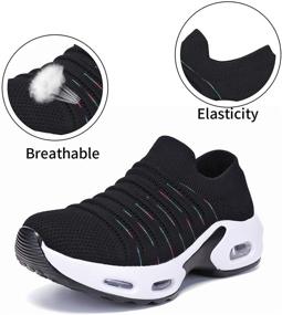 img 1 attached to 👟 PromArder Women's Athletic Shoes: Breathable and Comfortable Platform Sneakers