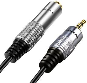 img 2 attached to 🎧 BATIGE 3.5mm Male to 6.35mm Female Audio Cable Adapter - 1/8 Male to 1/4 Female Stereo Jack - 3ft Wire Cord