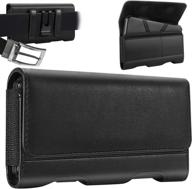 📱 mopaclle cell phone holster belt case: full protection for iphone 13 pro max xr xs max, samsung galaxy s20 fe 5g and more - leather belt clip, card holder &amp; pouch loops included logo