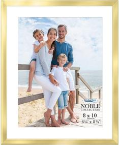 img 4 attached to Modern Professional Gold Picture Frame with Mat - Icona Bay 8x10, Noble Collection