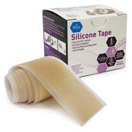 🩹 medpride easy-tear silicone gel tape roll - 1.5" x 1.6 yds - medical grade wound dressing, sticky bandage, water-resistant and shower-proof - latex-free, adhesive, soft and flexible - pain-free removal and switching логотип