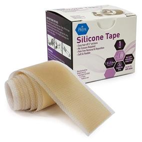 img 4 attached to 🩹 Medpride Easy-Tear Silicone Gel Tape Roll - 1.5" x 1.6 yds - Medical Grade Wound Dressing, Sticky Bandage, Water-Resistant and Shower-Proof - Latex-Free, Adhesive, Soft and Flexible - Pain-Free Removal and Switching