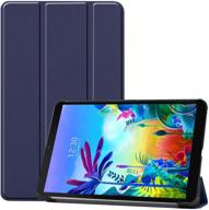 📱 procase lg g pad 5 10.1 fhd case - navy | slim lightweight smart cover trifold stand hard shell folio case for lg g pad 5 2019 (lm-t600/ lm-t605) logo