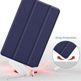 img 2 attached to 📱 ProCase LG G Pad 5 10.1 FHD Case - Navy | Slim Lightweight Smart Cover Trifold Stand Hard Shell Folio Case for LG G Pad 5 2019 (LM-T600/ LM-T605)