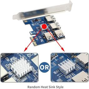 img 1 attached to 💻 XT-XINTE Riser Card: PCIe USB 3.0 Port Multiplier for BTC Miner Machine - 1 to 4 PCI-E to PCI-E Converter