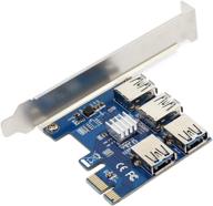 💻 xt-xinte riser card: pcie usb 3.0 port multiplier for btc miner machine - 1 to 4 pci-e to pci-e converter логотип