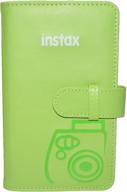 fujifilm instax wallet album - lime green logo