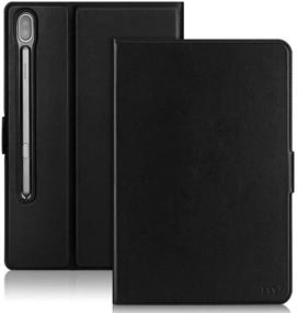 img 4 attached to 📱 FYY Case for Samsung Galaxy Tab S6 10.5" T860, Genuine Leather Luxury Cowhide with S Pencil Charging Support and Auto Sleep-Wake Function, Black - for Galaxy Tab S6 10.5 inch T860