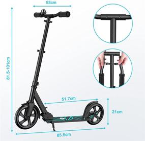 img 2 attached to 🛴 Kulobby Scooter for Kids 8 Years and Up: DIY Matte Paper-Kick Scooter for Adults with EVA Foam Cotton Handles, Easy Carrying, Widened Comfortable Handlebars