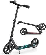 🛴 kulobby scooter for kids 8 years and up: diy matte paper-kick scooter for adults with eva foam cotton handles, easy carrying, widened comfortable handlebars logo