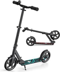 img 4 attached to 🛴 Kulobby Scooter for Kids 8 Years and Up: DIY Matte Paper-Kick Scooter for Adults with EVA Foam Cotton Handles, Easy Carrying, Widened Comfortable Handlebars