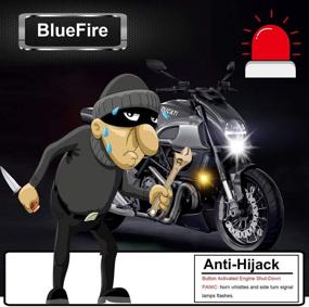 img 1 attached to 🔒 BlueFire Upgraded Motorcycle Security Kit: Advanced Alarm System with Engine Start, Arming, Disarming, Anti-Hijacking, Remote Control Features