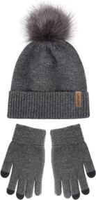 img 3 attached to Womens Winter Hat: LAPI.ZAPI Knitted Pom Pom Beanie for Stylish Cold Weather Fashion