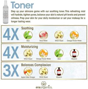 img 3 attached to 🌹 Extra Moisturizing & Balancing Face Toner Spray by Era Organics – Natural Facial Mist with Witch Hazel, Apple Cider Vinegar, Rose Water Toner for Combination, Oily, and Acne Prone Skin (8oz)
