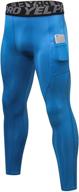 🩳 enhanced comfort and functionality: queerier men's compression pants with pockets for active performance logo