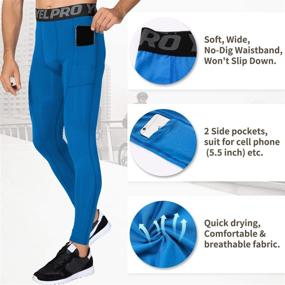 img 2 attached to 🩳 Enhanced Comfort and Functionality: Queerier Men's Compression Pants with Pockets for Active Performance