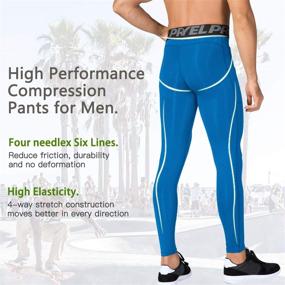 img 3 attached to 🩳 Enhanced Comfort and Functionality: Queerier Men's Compression Pants with Pockets for Active Performance