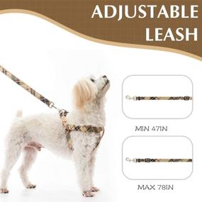 img 1 attached to Adjustable Plaid Step-In Puppy Harness and Leash Set - 🐾 Ideal No-Pull Dog Harness for Small to Medium Dogs and Cats