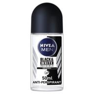 💦 nivea 48h deodorant: roll-on invisible for black & white, anti-perspirant 50ml logo