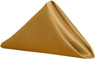 set of 10 gold satin cloth napkins, 20-inch oversized, hemmed table napkins for restaurant, bistro, wedding, thanksgiving, and christmas by your chair covers logo