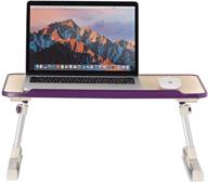 🎓 goflame laptop table for bed, adjustable standing desk with foldable legs, notebook tray for couch &amp; sofa, laptop riser, outdoor camping table (purple) logo