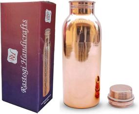 img 3 attached to 🧘 Rastogi Handicrafts Pure Copper 16oz / 500 ml Hand Plain/Smooth/Shiny Bottle - Ideal for Drinking Water Storage or Yoga