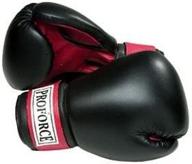 🥊 top-rated pro force leatherette boxing gloves - black and red - 22 oz. логотип