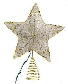 img 1 attached to 🌟 Kurt Adler 10-Light 8.5-Inch Gold Reflective Star Tree Topper