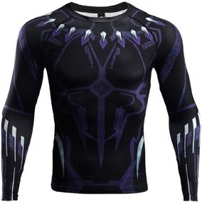 img 4 attached to NEPIA GYM Panther Compression Printed Men's Clothing