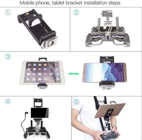 img 1 attached to 🚁 RCGEEK DJI Mavic Mini 2/Mavic Air 2 2S/Mavic 2 Pro/Zoom Spark Drone Remote Controller Tablet Mount Extender Holder 10 inch - Grey | Compatible with Crystal Sky Monitor | Lanyard Included