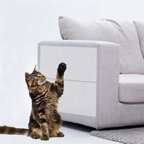 img 4 attached to 🛋️ LMLMD Furniture Protectors: Effective Cat Scratch Deterrent with 5 Pcs L and 5 Pcs M Size - Includes 80 Twist Pins