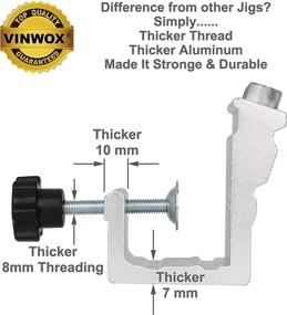 img 2 attached to 🔧 VINWOX Pocket Hole Jig: Adjustable Woodworking Tools with Step Drill Bits, Screws, & Bezels – Portable or Bench-mountable Unit