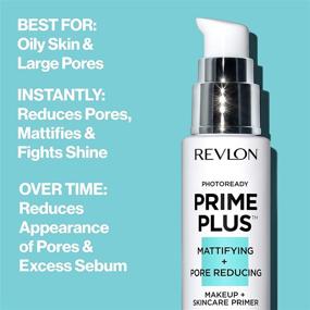 img 1 attached to Revlon Prime Plus Makeup & Skincare Primer: Matifying and Pore-Reducing Formula with Salicylic Acid and AHA – 1 oz