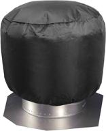 🏠 enhance your roof’s ventilation with luxiv black turbine vent cover - waterproof & durable 420d oxford cloth – size: 20d x 20w логотип