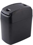 black car waste container with lid - trash can bin for home, office, and car logo
