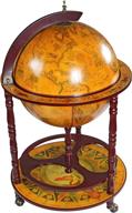 🌍 exquisite design toscano replica globe bar cart cabinet with wheels – captivating 16th-century italian aesthetic in sepia finish! logo